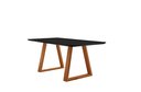 Ver imagem 2 de Conjunto Sala de Jantar Mesa Viena Madeira Maciça 140x80cm Tampo Retângular Vidro Preto com 4 Cadeir