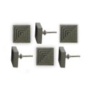 Ver imagem 1 de Kit 6 Puxadores Porta Claro Concreto/Metal 5x8x5cm Besha