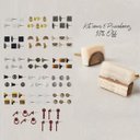 Ver imagem 7 de Kit 6 Puxadores Madrepérola Pedaços com Resina 3,5x3,5x3 cm