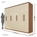 Ver imagem 3 de Guarda-Roupa Casal 8 Portas 4 Gavetas Titanium