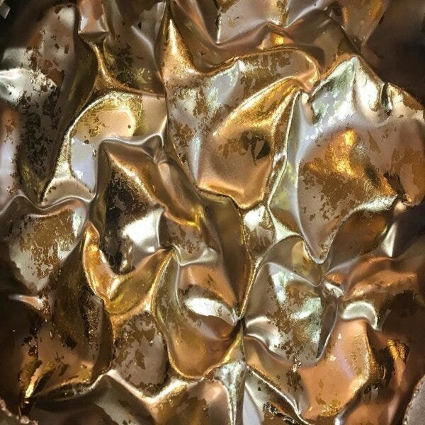 objeto de ornamentaçao pashmina dourado besha - 2