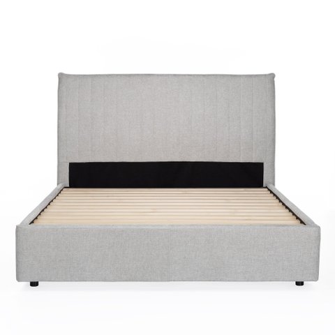 Cama Estofada Calla Queen 122 Cm X 180 Cm Cinza