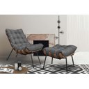 Ver imagem 2 de Poltrona Costela com Puff Adão Preto Mad Veludo Grafite-jotabe