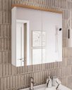 Ver imagem 1 de Armário de Banheiro 70cm 02 Portas com Espelho Ref 710 - Branco/Itapuã