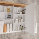 Ver imagem 4 de Armário de Banheiro 70cm 02 Portas com Espelho Ref 710 - Branco/Itapuã
