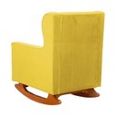 Ver imagem 6 de Poltrona C/ Puff Balanço Amamentação Aurora Suede Amarelo - Lm Decor