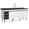 Gabinete de Cozinha Salvador para Pia de 1,74 M Cor:branco-nero - 1