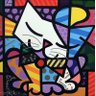 Quadro Romero Britto - Cat 80x70 - 1
