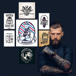 Kit Placas decorativas Barbearia Barber Shop - 1