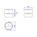 Ver imagem 2 de Acabamento Deca para Registro de Pressão 1/2 e 3/4 Deca You Black Matte - 4916.bl104.pq.mt