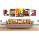 Ver imagem 1 de Quadro Decorativos Para Decoração O Abraço Romero Britto