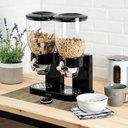 Ver imagem 2 de Porta Cereais Mantimentos Duplo Dispenser Alimentos Acrilico Graos Secos Mesa Bancada Cozinha 2 Pote