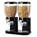 Ver imagem 1 de Porta Cereais Mantimentos Duplo Dispenser Alimentos Acrilico Graos Secos Mesa Bancada Cozinha 2 Pote