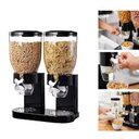Ver imagem 5 de Porta Cereais Mantimentos Duplo Dispenser Alimentos Acrilico Graos Secos Mesa Bancada Cozinha 2 Pote