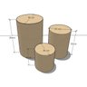 Trio Mesa Mdf Cru Cilindro Decoração Festa - 2