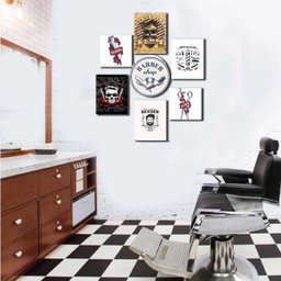 Kit Placas decorativas Barbearia Barber Shop M2 - 1