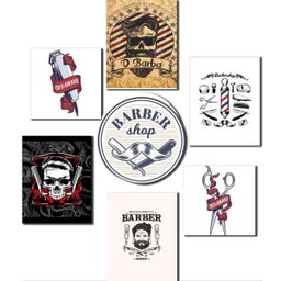 Kit Placas decorativas Barbearia Barber Shop M2 - 4