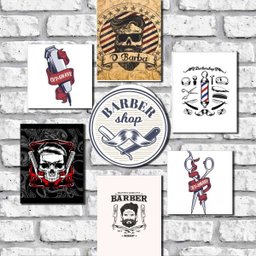 Kit Placas decorativas Barbearia Barber Shop M2 - 2