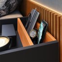 Ver imagem 3 de Mesa de Cabeceira Madri Suspensa para Quarto - Preto com Cinamomo