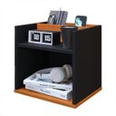 Ver imagem 1 de Mesa de Cabeceira Madri Suspensa para Quarto - Preto com Cinamomo