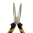 Ver imagem 4 de Alicate Bico Longo Reto 8" Meia Cana Niquelado Aço Carbono 200mm Cabo C/ Borracha Termoplástica