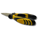 Ver imagem 7 de Alicate Bico Longo Reto 8" Meia Cana Niquelado Aço Carbono 200mm Cabo C/ Borracha Termoplástica