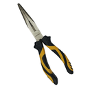 Ver imagem 3 de Alicate Bico Longo Reto 8" Meia Cana Niquelado Aço Carbono 200mm Cabo C/ Borracha Termoplástica