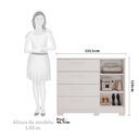 Ver imagem 1 de Cômoda 1 Porta 4 Gavetas 100% Mdf Malu Panan Branco