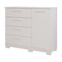 Ver imagem 2 de Cômoda 1 Porta 4 Gavetas 100% Mdf Malu Panan Branco