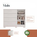 Ver imagem 4 de Cômoda 1 Porta 4 Gavetas 100% Mdf Malu Panan Branco