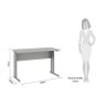 Mesa Escritório 1,20x0,60M - com 2 Gavetas - Incoflex - Cinza/Cinza - 42082 - 5