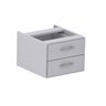Mesa Escritório 1,20x0,60M - com 2 Gavetas - Incoflex - Cinza/Cinza - 42082 - 4