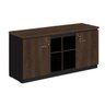 Armário Baixo Credenza com Nicho Central 1,60x0,72x0,45m - WORKSTART - MARSALA/PRETO - 23501 - 1