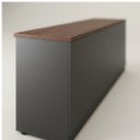 Ver imagem 4 de Armário Baixo Credenza com Nicho Central 1,60x0,72x0,45m - Workstart - Marsala/Preto - 23501