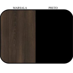 Armário Baixo Credenza com Nicho Central 1,60x0,72x0,45m - WORKSTART - MARSALA/PRETO - 23501 - 4