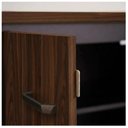 Ver imagem 2 de Armário Baixo Credenza com Nicho Central 1,60x0,72x0,45m - Workstart - Marsala/Preto - 23501
