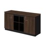 Armário Baixo Credenza com Nicho Central 1,60x0,72x0,45m - WORKSTART - MARSALA/PRETO - 23501 - 3