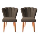 Ver imagem 3 de Kit 6 Cadeiras Sala de Jantar Estofada Reforçada Pétala Suede - Twdecora