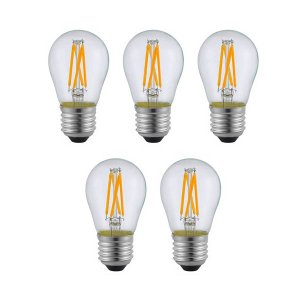 5 Lâmpada G45 Filamento Vidro Transparente LED E27 Ace36