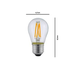 5 Lâmpada G45 Filamento Vidro Transparente LED E27 Ace36 - 2