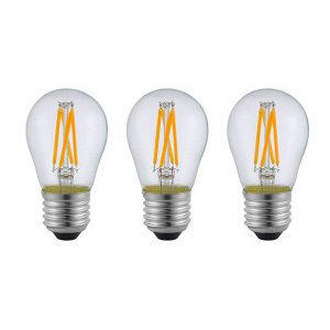 3 Lâmpada G45 Filamento Vidro Transparente LED E27 Ace36