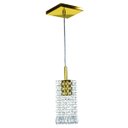 Ver imagem 3 de Kit 2 Lustre Pendente Clearcrillic Cristal Acrílico Dourado
