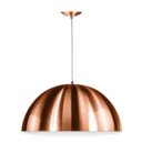 Ver imagem 2 de Kit 2 Lustre Pendente Meia Lua 30cm De Alumínio New Cobre