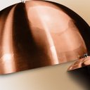 Ver imagem 4 de Kit 2 Lustre Pendente Meia Lua 30cm De Alumínio New Cobre
