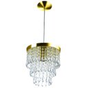 Ver imagem 2 de Kit 2 Lustre Pendente De Cristal Acrílico Manucrilic Dourado