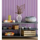 Ver imagem 4 de Papel De Parede Listras Roxo Lilás Branco Para Quartos e Sala Com Laminação