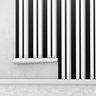 Papel De Parede Listrado Preto Branco Para Quarto Sala Com Laminação - 3