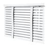 Persiana Horizontal - 1,50m Larg X 1,20m Alt - Alumínio 50mm com Fita Decorativa - Cor: Branca - Fit - 2