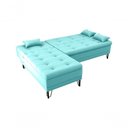 Ver imagem 2 de Sofá Cama com Chaise 3 Lugares 2,00 Mts Nice Matrix Verde