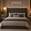 Ver imagem 1 de Cabeceira Estofada Valentina Luxo Moderna King 1.95 Bz Home Decor Cinza